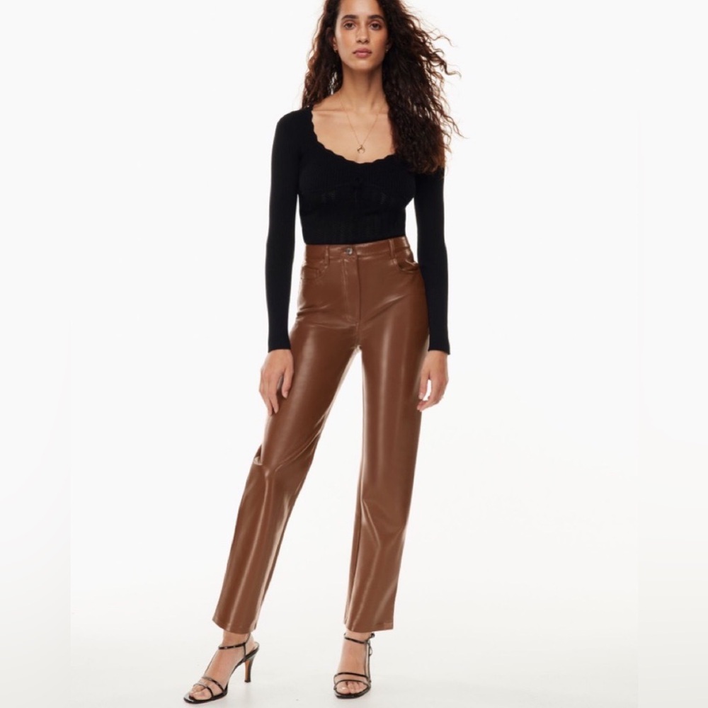 WILFRED Melina Classic Pants in Cognac Size 6 Short length